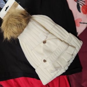 Calvin Klein White Beanie